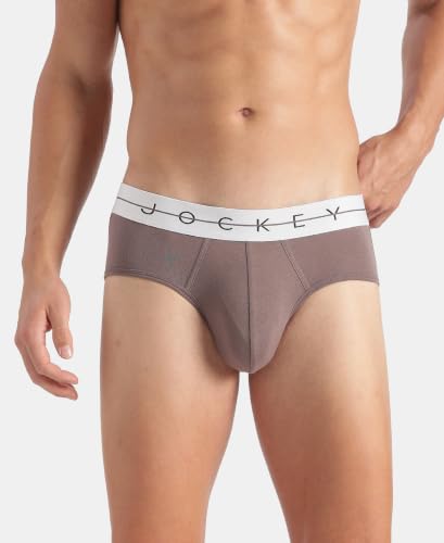 Image of Jockey NY15 Men Super Combed Cotton Elastane Stretch Solid Brief with Ultrasoft Waistband (Pack of 2)