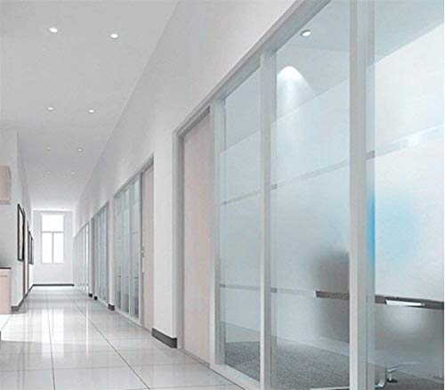 Bloss Etched Privacy Glass Film, Frosted Glass Static Cling Non Adhesive Window Film for Home and Office, 17.7 x 78.7 inch - Thumbnail 4