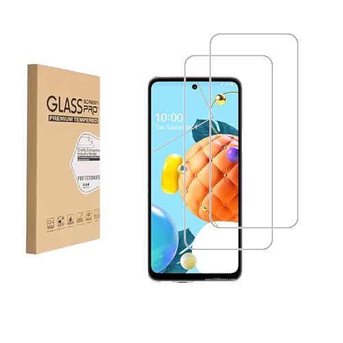 Shunwige [2 PCS] Protector de pantalla de vidrio templado,Diseñado para LG K62,Cristal templado/Resistente a arañazos/Sólo cubre el área de la pantalla