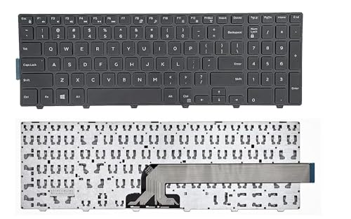 Wefly Laptop Keyboard for Dell Inspiron 15 3000 5000 3541 3542 3543 3551 3558 5542 5545 5547 5558 5559 Series (1Without Backlite)