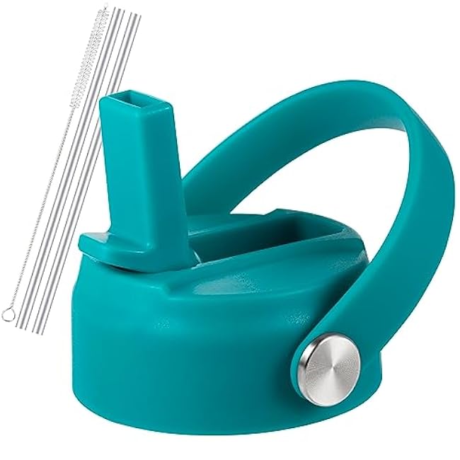 Straw Lid for Hydro Flask Wide Mouth 32 40 oz, Lids with Flexible Handle compatible with HydroFlask, Replacement Sports Flex Cap Wide Mouth Top