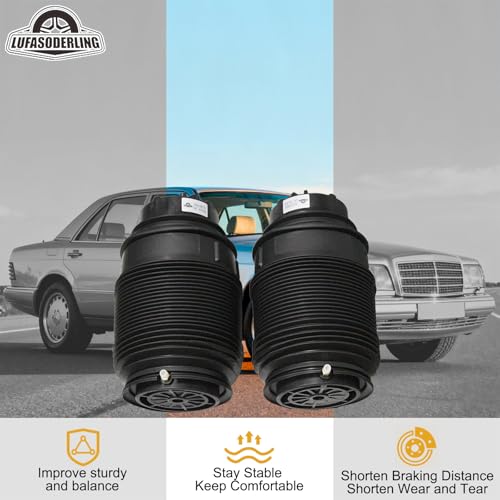 LUFASODERLING 2 Stück W212 Luftbalg Hinten Kompatibel mit Mercedes-Benz W212 E200 E250 E300 E400 E500 E63 AMG CLS C218 CLS220 Luftfederung S212 2123200725 2123200825 A2123200725 A2123200825