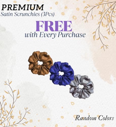 Image of Satin Pillow Covers Set of 2 - Soft & Smooth Pillowcases for Hair & Skin Care | Envelope Closure | Includes 3 Free Random Color Scrunchies | Frizz-Free Sleep Essentials (Violet)