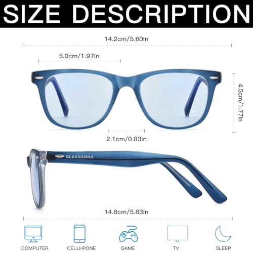 Image of 99.9% Blue Light Blocking Glasses For Men Women Anti-Fatigue Computer Gaming Sleep Glasses Reduce Eye Strain