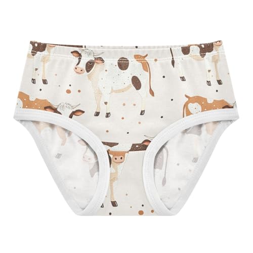 Wusikd Cows Girls' Underwear Cotton Girls Briefs Soft Toddler Underwears 2T