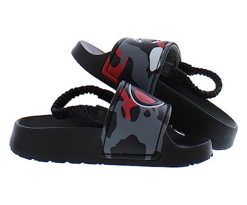 Champion Ipo Camo Slide Infant/Toddler Shoes Size 10, Color: Black/Red3