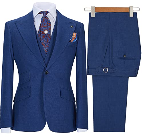 Retro Linen Men Suit 3 Pieces Light Weight Linen & Lycra Stretch Slim Fit Suit2