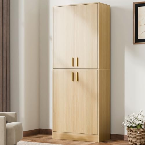 Cozy Castle Kitchen Pantry Cabinet, 71' Tall Wood...