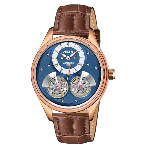 Image of ALIX AL2919 Men's Automatic Skeleton Self-Winding Water Resistant Chronograph Analog Watch