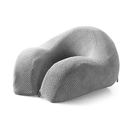 LGQ-JJU Almohada De Viaje, T En Forma De Cojín Ayuda Del Cuello De Memoria Almohadas De Espuma Lavable Extraíble Cubierta Transpirable Ligero Ajustable Coche Reposacabezas Almohada Lumbar Oficina De A