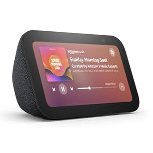 ALEXA CAN SHOW YOU MORE – Echo Show 5 includes a 5.5" display so you can see news and weather at a glance, make video calls, view compatible cameras, stream music and programmes, and more. SMALL SIZE, BIGGER SOUND – Stream your favourite music, shows...
