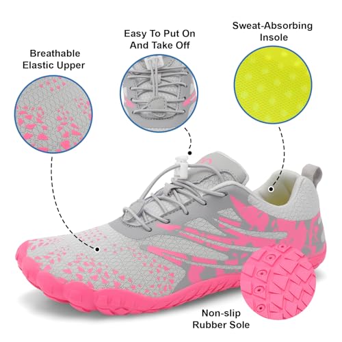 Image of XIHALOOK Athletic Hiking Water Shoes Womens Mens Quick Dry Barefoot for Beach Walking Kayaking Surfing Training