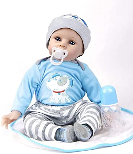 ZIYIUI Reborn Babypuppe 22 Zoll 55 cm Lebensechte Augen offen Reborn Babys Junge Handgefertigt Weiches Silikon Vinyl… – Bild 7