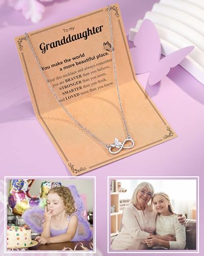 UPROMI Butterfly Necklace for Granddaughter/Daughter/Niece, Graduation Gifts for Girls4