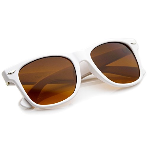 zeroUV - Blue Blocking Driving Horn Rimmed Sunglasses Amber Tinted Lens 54mm4