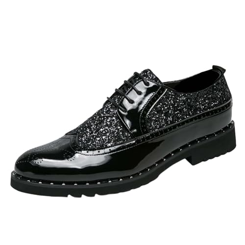 Chaussures habillées à paillettes à languette matelassée, marche urbaine et grand confort