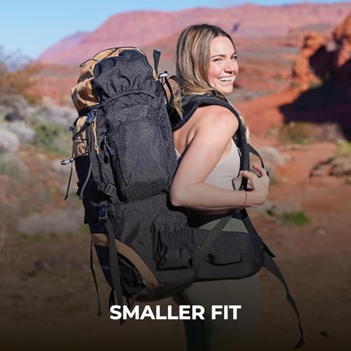 Image of Teton 55L Scout Internal Frame Backpack for Hiking, Camping, Backpacking, Rain Cover Included, Pacific