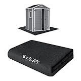 RUNZEG Outdoor Storage Shed Floor Mat, 6 * 8.2FT Waterproof Washable Garden Flooring...