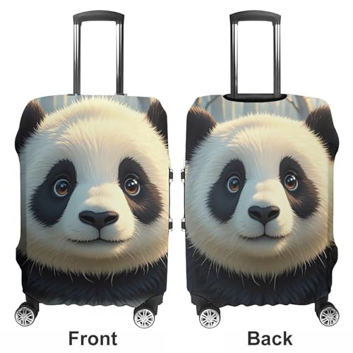 Anime Panda Printed Luggage Cover Protector, Fits 18-32 Inch Luggage3