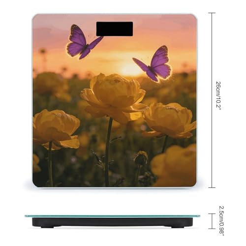 Báscula de baño digital con plataforma de vidrio y pantalla LCD miniatura 2