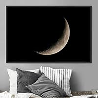 Framed Canvas Wall Art Lunar Eclipse Aerial Astronomy & Space Expressive Global Moon Multicolor Photography Realism Warm - 16x24 inches