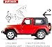 TGRCM-CZ Diecast Model Cars Toy Cars, Wrangler Rubicon 1:32 Scale Alloy Pull Back Toy Car with Sound and Light Toy for Girls and Boys Kids Toys (Red)