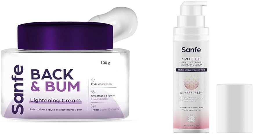 Back & Bum Cream for Dark Spots and Body Acne Spotlite Sensitive Body Serum