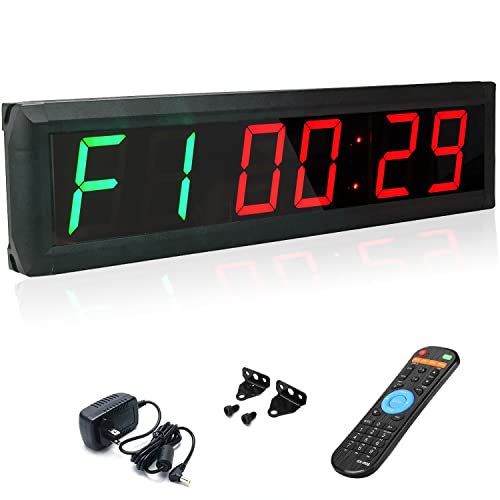 Btbsign Workout Timer Wall Interval Clock Count Down/Up Stopwatch With Remote (2.3Inch Green And Red) #TOP6