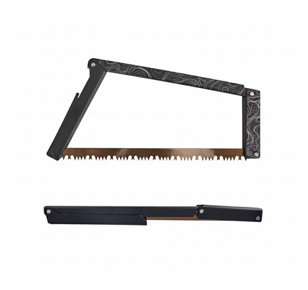 Nova Comm RidgeSaw-12, Camping Folding Hand Saw - Essential Bushcraft Survival Tools for Camping, Fishing, Hiking Hunting, Gardening tool with Compact