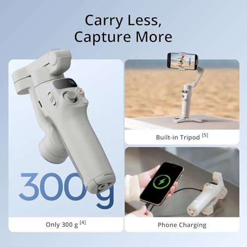 Image of DJ I Mobile 7 Gimbal Stabilizer with Selfie Stick and Tripod for Mobile, Built-in Tripod, Ultra-Light, 3-Axis Phone Gimbal, Phone Charging Vlogging Stabilizer YouTube Video
