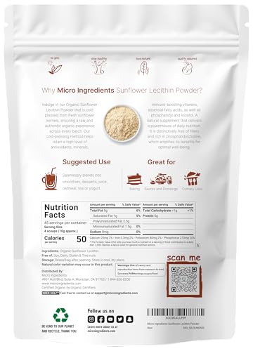 Micro Ingredients Organic Sunflower Lecithin Powder