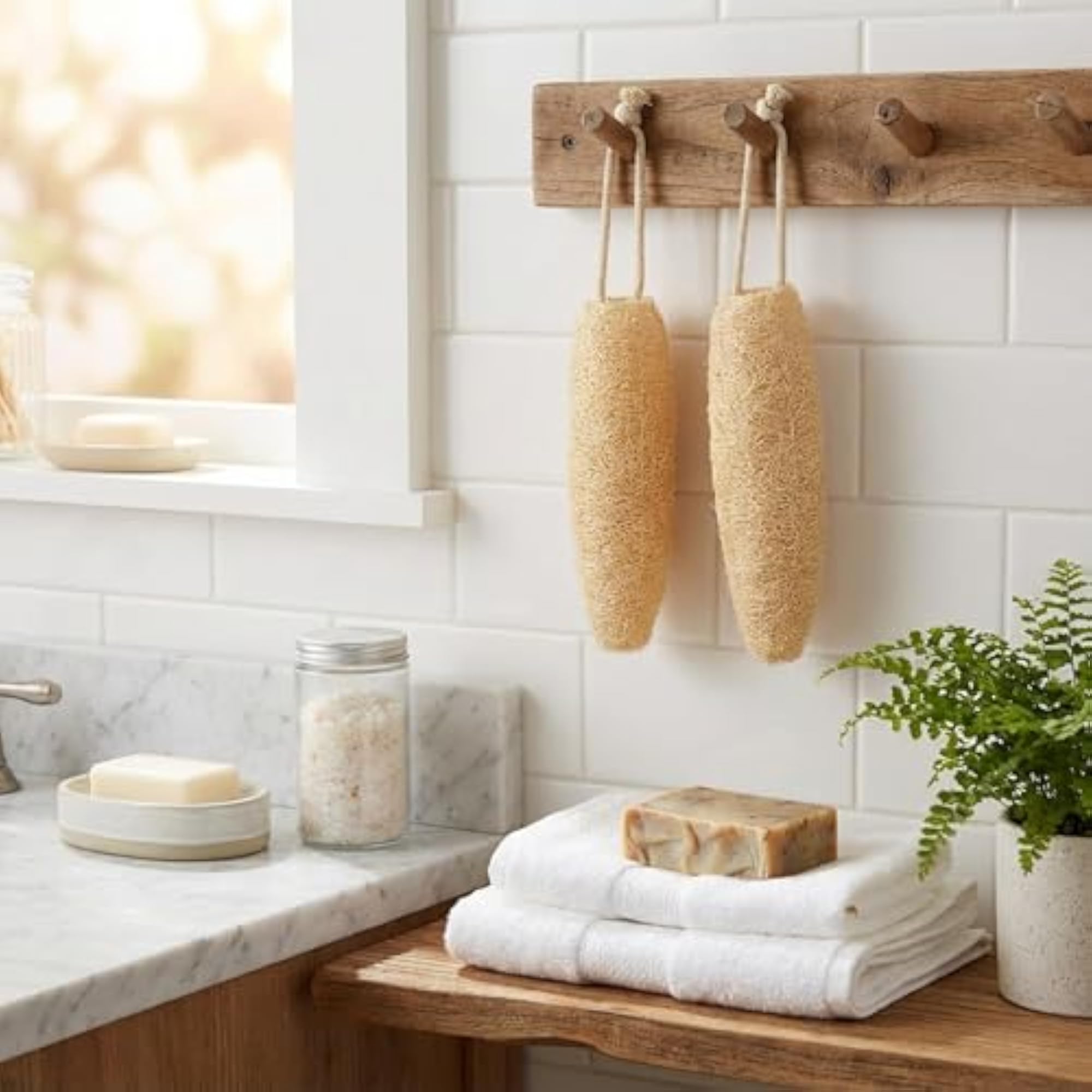 Natural Organic Loofah Bath Scrubber, 100% Organic