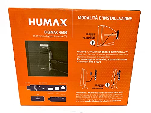 Décodeur numérique terrestre DVB-T2 Humax Digimax Nano HD-2023T2 avec télécommande 2 en 1