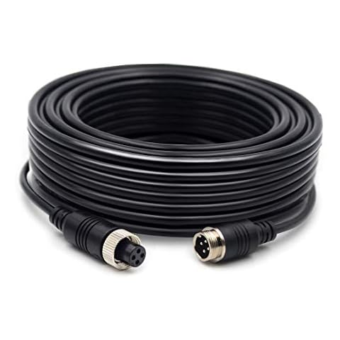 Collyon (50FT/15m Car Video Systems,Backup Camera Cable,Backup Camera Extension CableShock Extension， AV Extension CableCCTV Rear View Camera，Car Video Extension Cable，Car Backup Monitoring System Cover