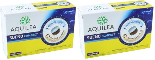 Aquilea Sueño Compact | 60 comprimidos Bicapa | Favorece Descanso Reparador (Paquete de 2)