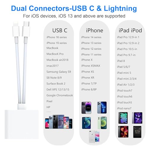 Image of SD Card Reader, Dual Slot Memory Card Reader with Type C and USB Ports, High-Speed Data Transfer for iPhone, iPad, Laptop, Camera, Photographers, Professionals, Students, Travelers
