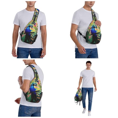 Bolso tipo sling negro para mujer y hombre miniatura 6