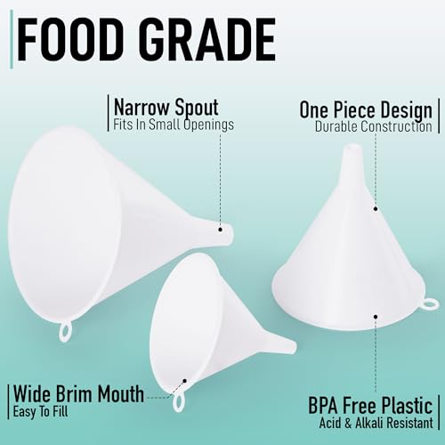 Zulay Kitchen Zulay 3-Pieces Plastic Funnel Set thumb #1