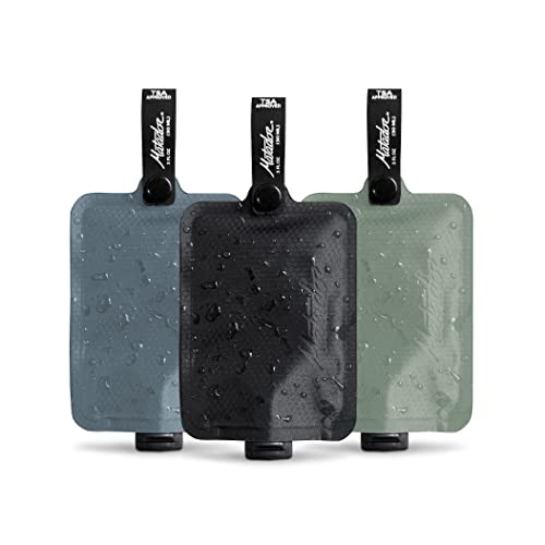 Matador Flatpak Toiletry Bottles, 3 Pack, Multi-Color