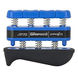 Prohands Gripmaster Rehab Hand Exerciser, Finger Exerciser (Hand Grip Strengthener), Spring-Loaded, Finger-Piston System, Added Palm Cushion