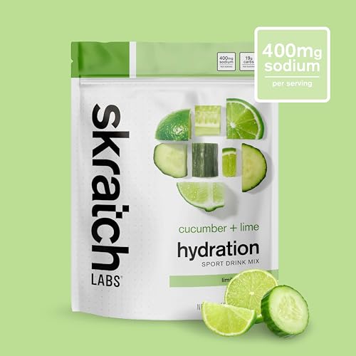 Image of Skratch Labs Hydration Sports Drink Mix - Real‑Fruit Electrolyte Powder for Fast Hydration & Endurance | Cucumber + Lime | 20 Servings | Vegan, Non‑GMO, Clean Ingredients