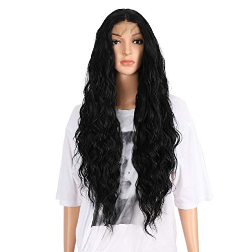 ALICE Lace Front Wigs 26'' Long Black Wavy Loose Curly Wig for Women