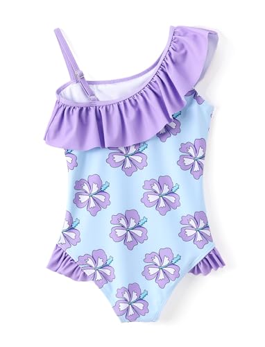 Image of Disney Stitch Frozen Marvel Minnie Mouse Girls Swimsuits Ruffle One Piece Bathing Suits UPF 50 Swimwear Quick Dry Size 2-13Y