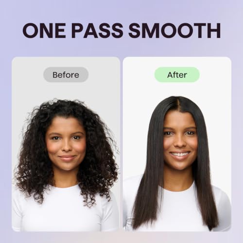 Image of Wavytalk Steam Hair Straightener Steam Sesh for Less Heat Damage, Flat Iron