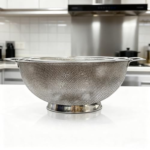 Image of Gulex Stainless Steel Colander Set, Kitchen Strainer, Dishwasher Safe