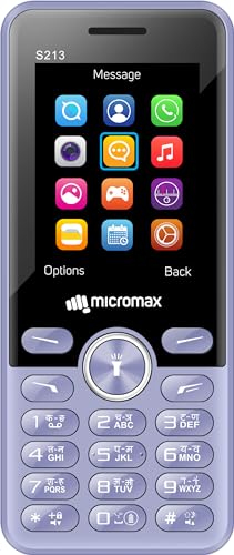 Image of Micromax All-New S213 Dual Sim Keypad Phone with Dedicated Notification Ring | Big 2.4 inch Display | Powerful 2500mah Battery | Wireless FM | Auto Call Recording | Purple |
