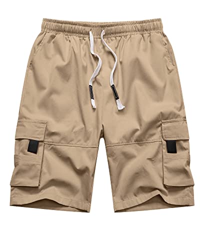 Bermudas cargo homme 6 poches avec taille élastique confort grande taille