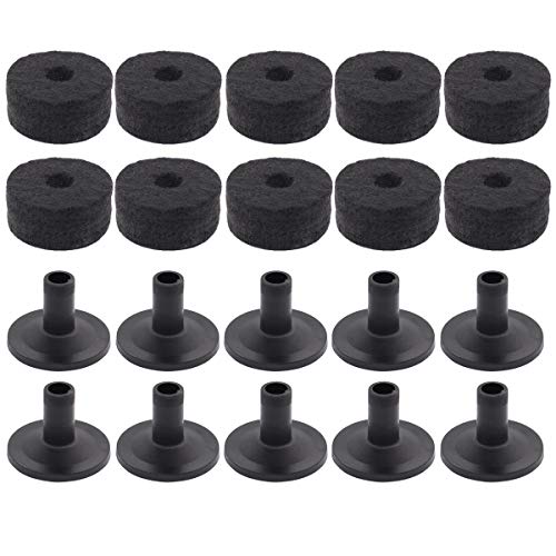 Xtremeamazing Cymbal Felts Hi-Hat Clutch Felt Cup Stand Sleeves And Washers For Drum Set Of 10 #TOP11