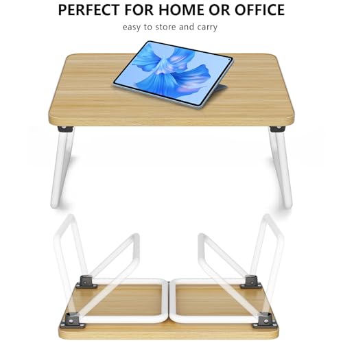 Image of Foldable Lap Desk, Laptop Stand Bed Table Tray for Couch