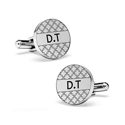 Mancuernillas personalizadas masculinas grabadas con inicial